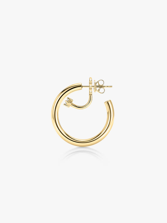 Essential Petite Single Hoop with Diamonds