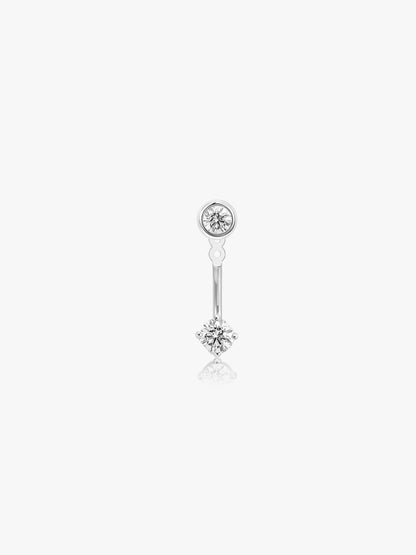 LEPOON Solitaire Single Stud and Ear Jacket, Grande Lumière