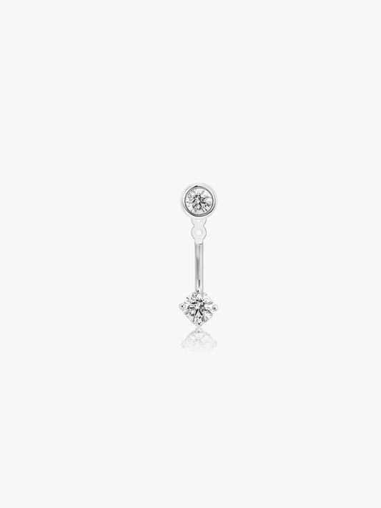 LEPOON Solitaire Single Stud and Ear Jacket, Grande Lumière
