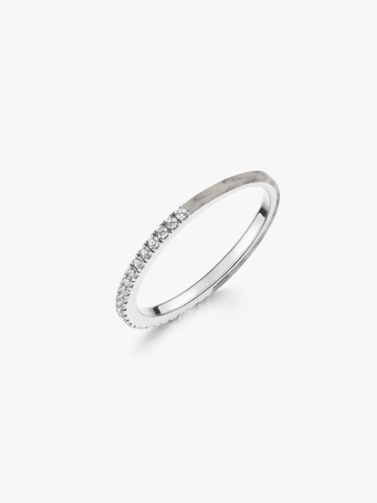 Eternelle Half Pavé Ring in Marble