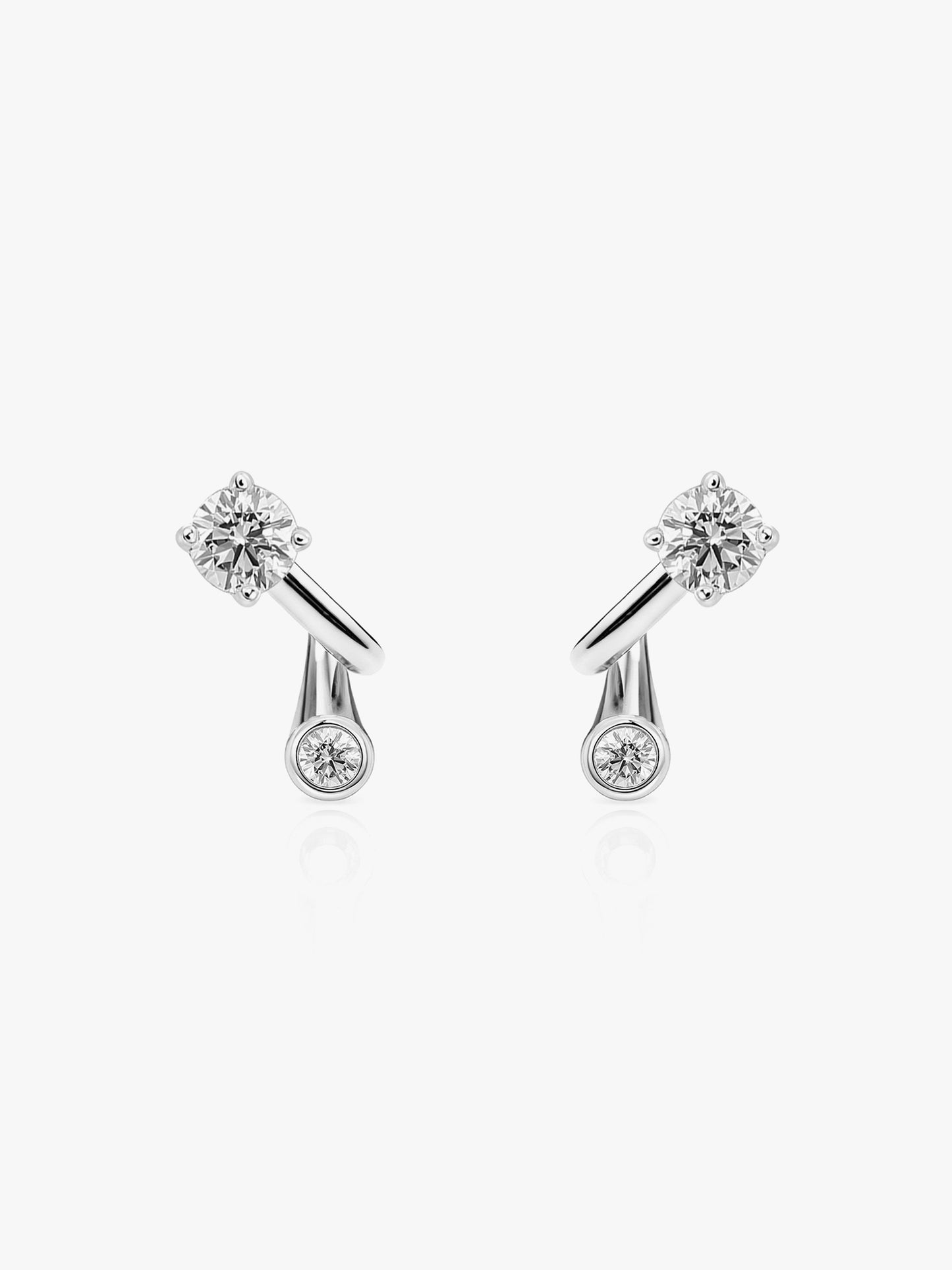 Shifted Diamond Earrings
