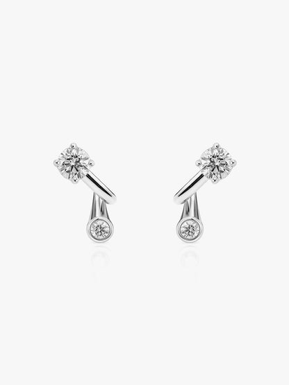 Shifted Diamond Earrings