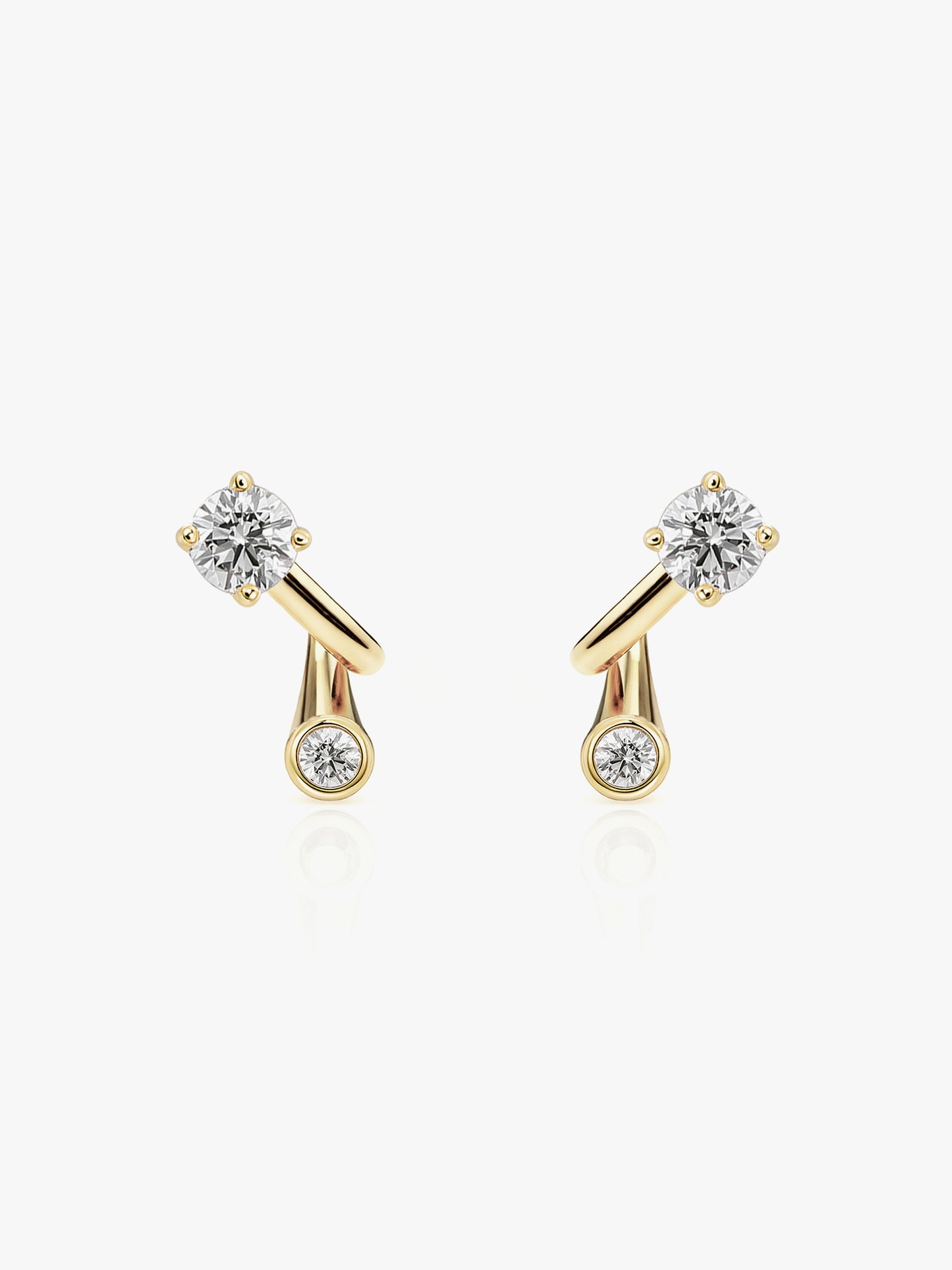 Shifted Diamond Earrings