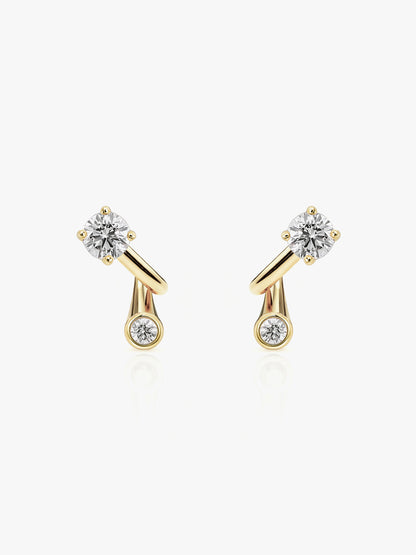 Shifted Diamond Earrings