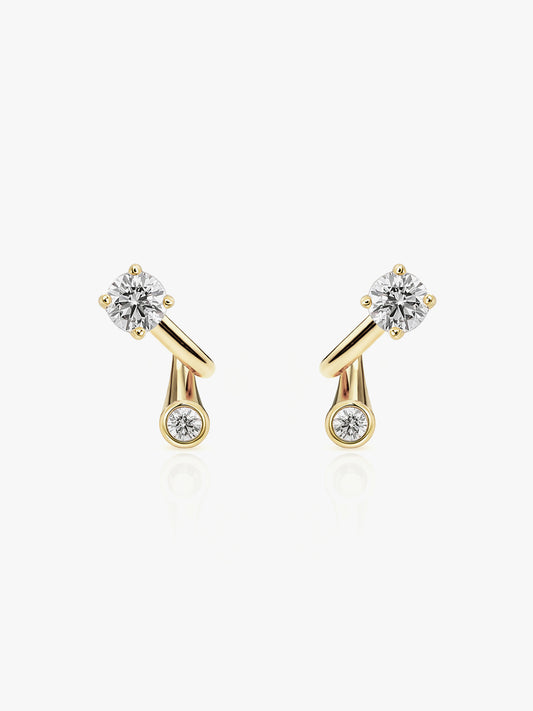 Shifted Diamond Earrings