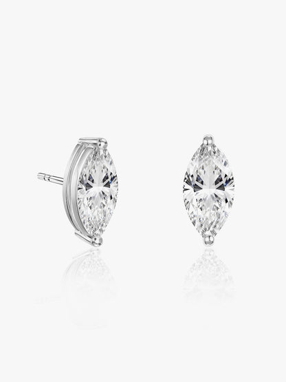 LEPOON Marquise Diamond Solitaire Studs｜0.25 ct