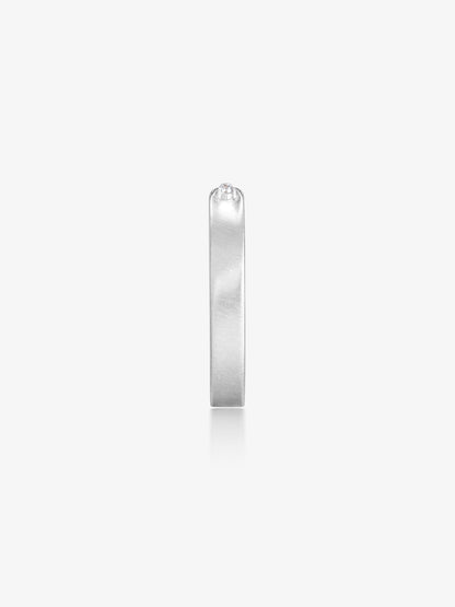 Folded Metal Diamond Narrow Band Ring