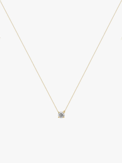 LEPOON Prong-Set Solitaire Necklace｜0.30ct