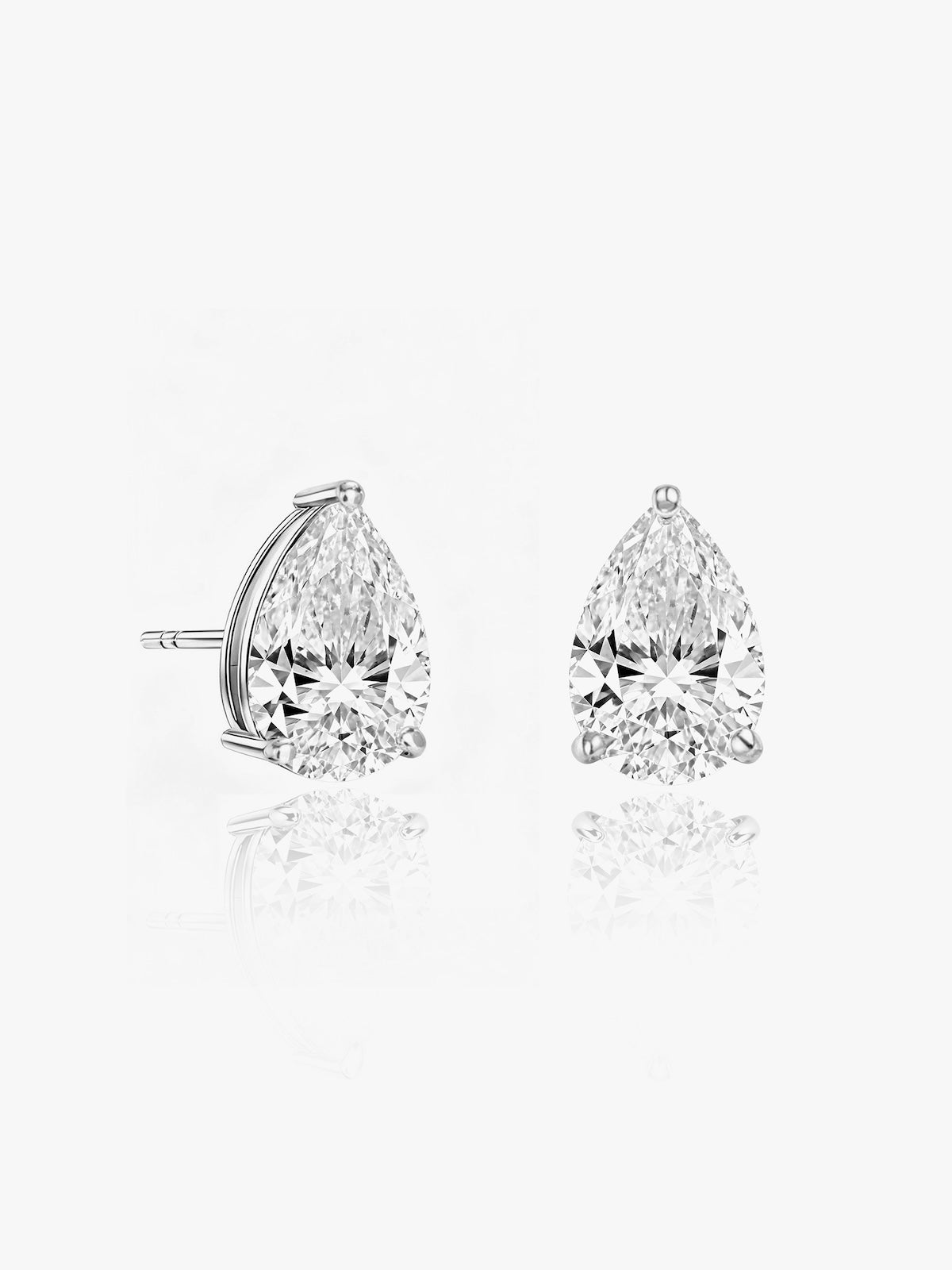 LEPOON Pear Diamond Solitaire Studs｜0.25 ct
