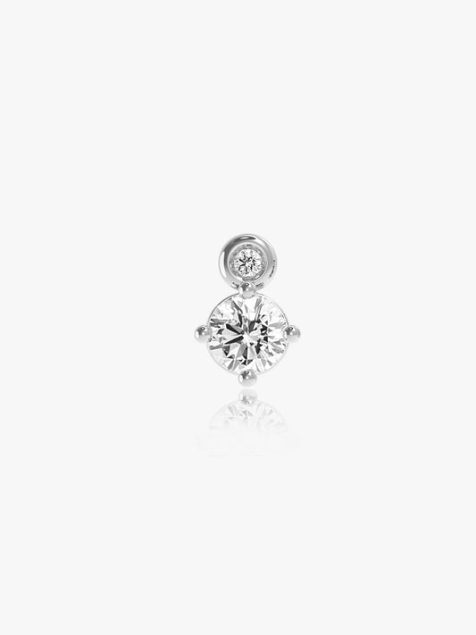 Tan Single Earring with Diamonds